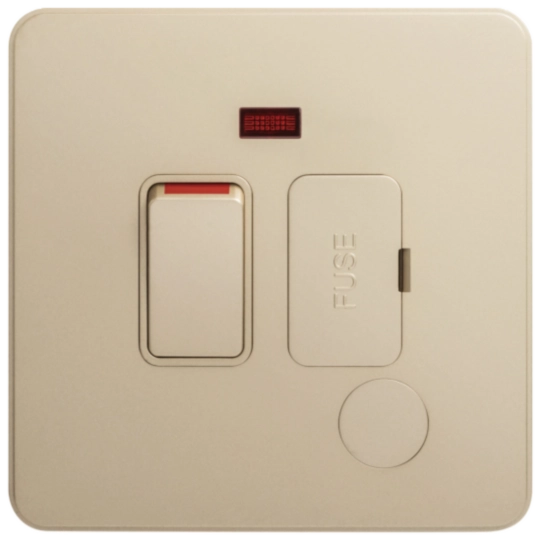 WGDR13SNEG - 13A sw fused w/flex outlet w/ neon, eg