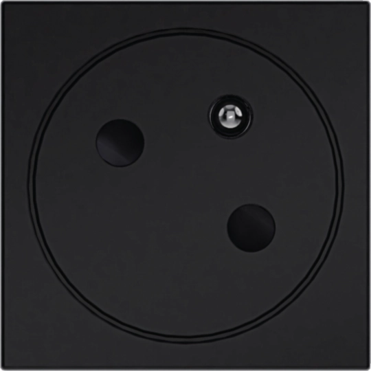 B46012 - Prise Tercia 2 pôles + terre simple à puit affleurant spéciale EPT noir
