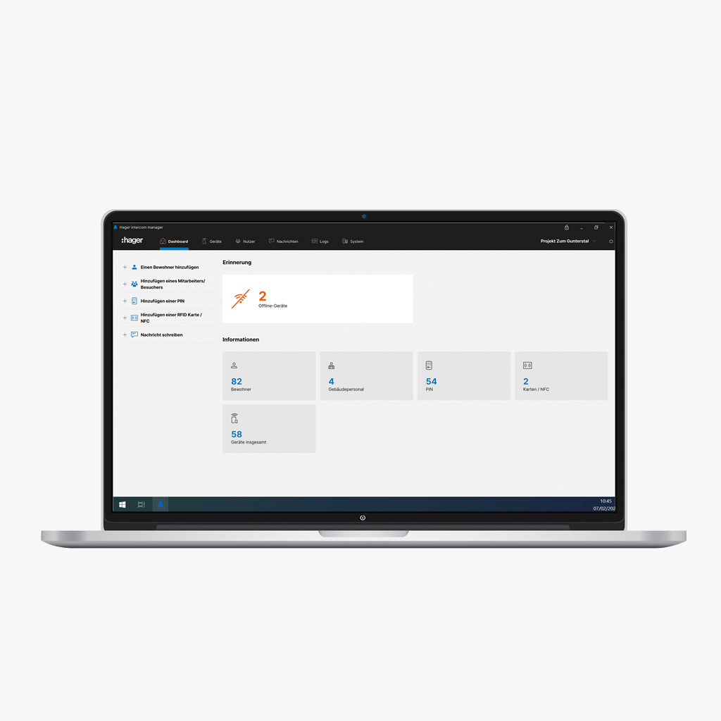 Bild Hager intercom Manager - Inbe­trieb­nah­me­tool | Hager Deutschland