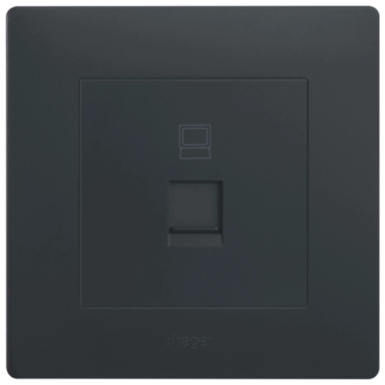 WGMT1RJ6KB - RJ45 outlet cat6 (1mod);kb