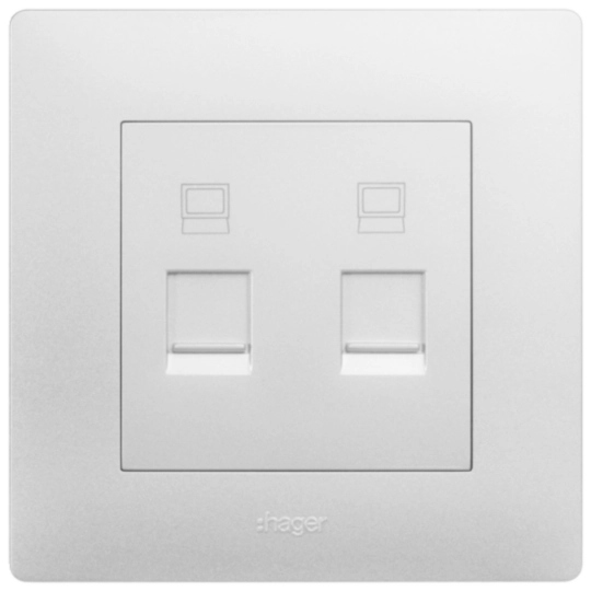 WGMT2RJ6AS - RJ45 outlet cat6 (2mod);as