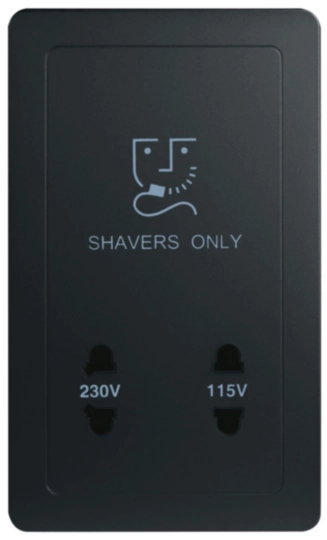 WGCXHSRKB - 115/230V shaver socket;kb