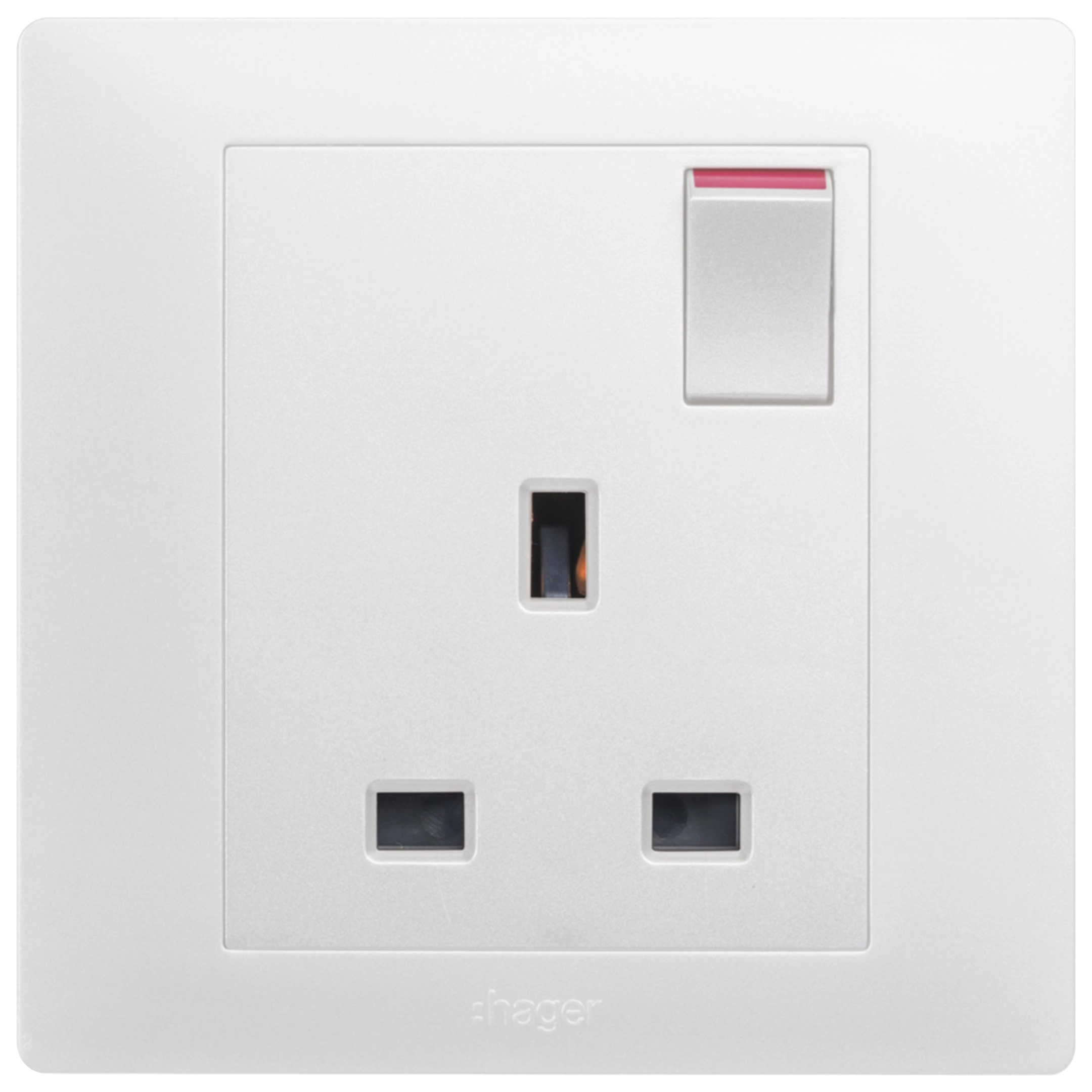 13A SINGLE SWITCHED SOCKET AS WGMS113SAS Hager