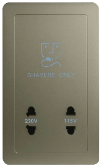 WGCXHSRNB - 115/230V shaver socket;nb