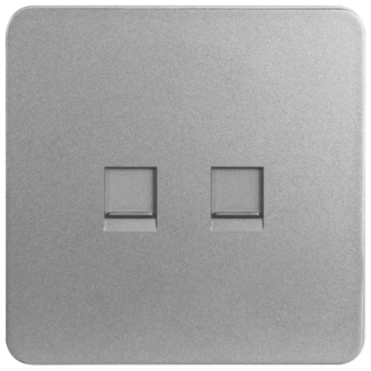 WGDT2RJ6NMIG - RJ45 outlet cat6 (2mod) wo/symbol;ig