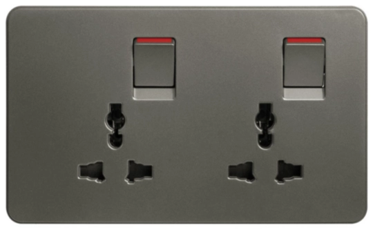 WGDS216ISNB - 16A 2 GANG SWITCHED UNIVERSAL SOCKET, Noble Bronze