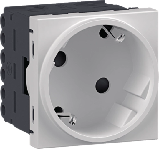 Steckdose 1-fach SCHUKO Direkt Klipping 45×45 33° Verkehrsweiß