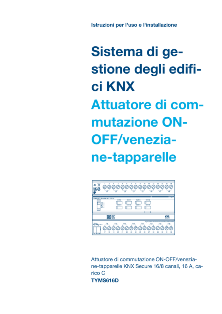 Immagine Manuale di istruzioni it-IT, it-CH 2024-12-13 | Hager Italia