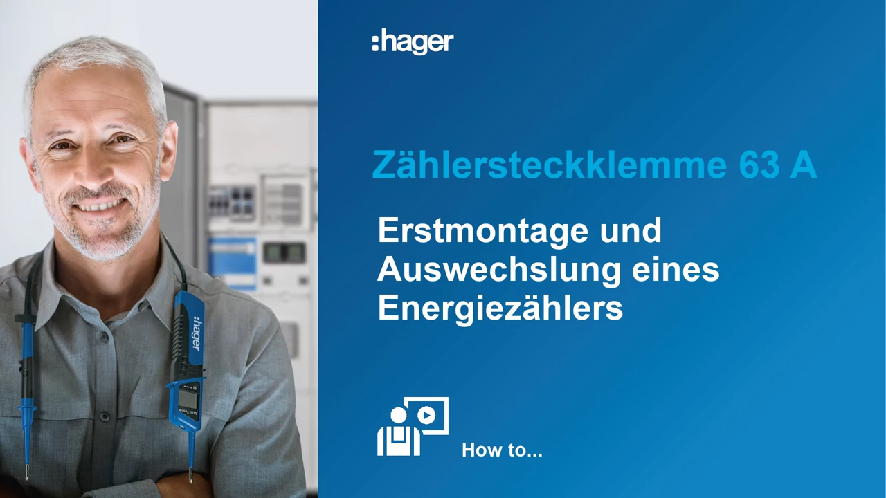 KJ30S - Zählersteckklemme Hager 63A Leiterquerschnitt 2.5…25mm²
