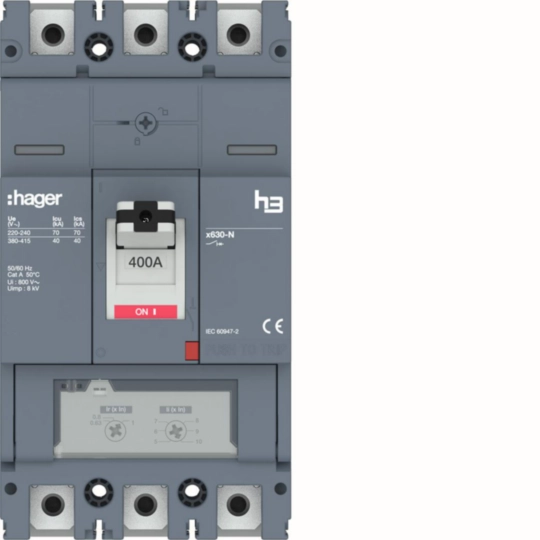 HNJ400DR - Leistungsschalter h3 x630 TM ADJ 3P3D 400A 40kA FTC