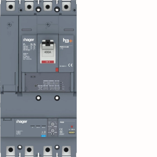 HHW401JB - Disjoncteur Boitier Moulé + diff h3+ P630 LSI AB 4P4D In400A Icu25kA à plage