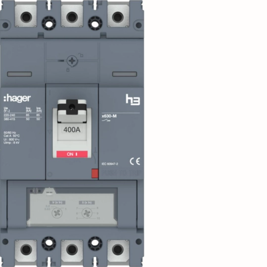 HMJ400DR - Effektbrytare  h3+ x630 TM 3x400A 50kA