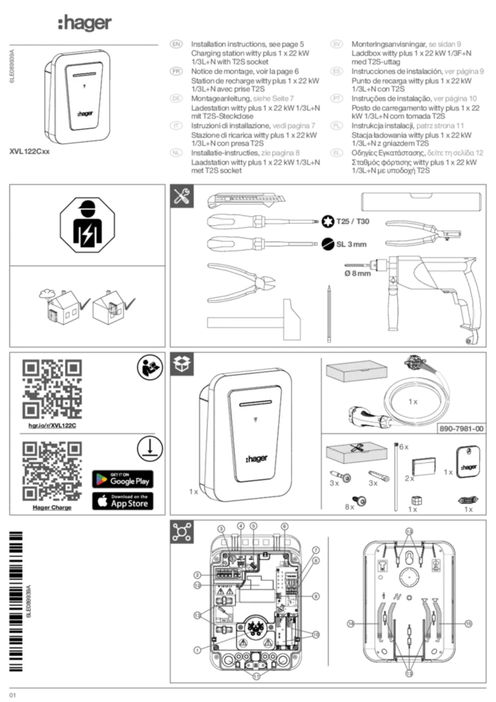 Bild Användarhandbok fr-FR, de-DE, en-GB, nl-NL, sv-SE, it-IT, es-ES, pt-PT, pl-PL, el-GR 2024-11-18 | Hager Sverige
