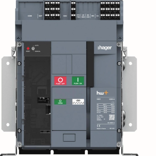 HW1E310FE - ACB HW1 66kA 1000A 3P Wyłącznik stacjonarny do wyzwalacza sentinel Energy