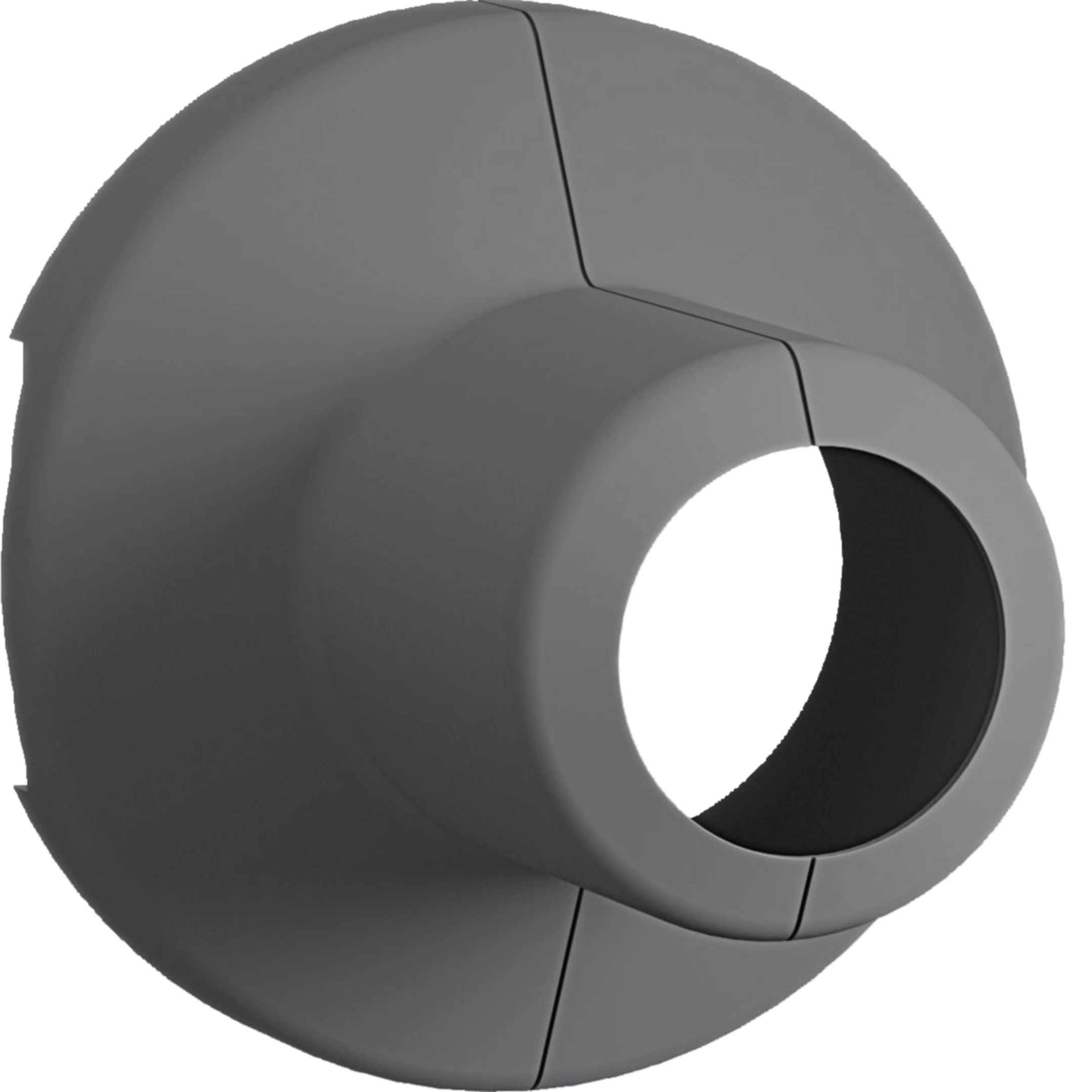 G71227035 - Adaptateur de jonction pour goulotte flexible rond à rectangulaires, gris clair