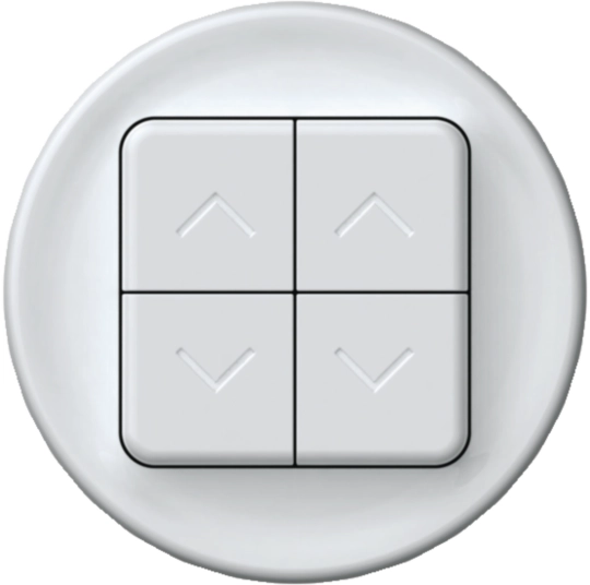 WH15191700H - origin face pour interrupteur/poussoir de store double blanc