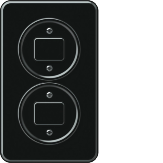 WH15912005C - origin à encastrer combinaison 2x1 avec 2 x interrupteur schéma 3 noir