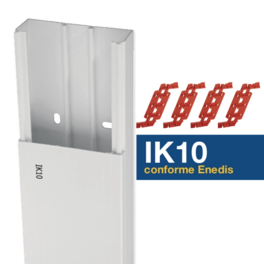 B17820 - Goulotte de distribution cloisonnable IK10 à - 5°C Ta-g 100x40 1 comp. blanche