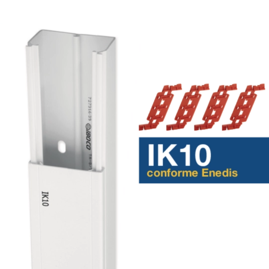 B17800 - Goulotte de distribution cloisonnable IK10 à - 5°C Ta-g 60x40 1 comp. blanche