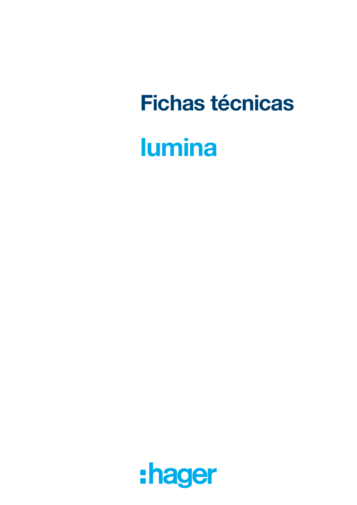 Imagen FICHAS TÉCNICAS - lumina | Hager España