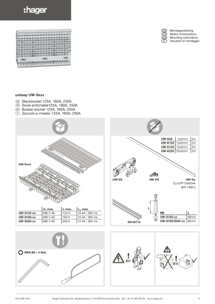 Image Guide d'installation de-CH, en-GB, fr-CH, it-CH 2022-07-07 | Hager Suisse