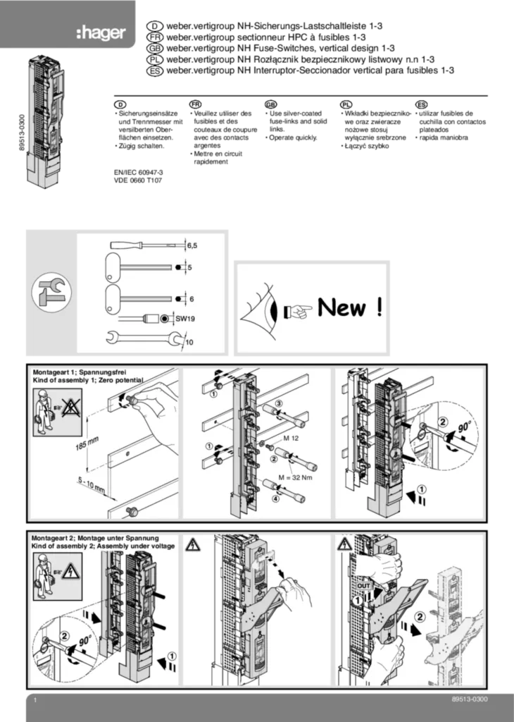 Obrázek Návod k použití de-CH, en-GB, fr-CH, it-CH 2011-03-31 | Hager