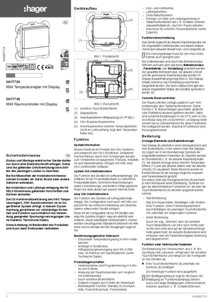 Image Mode d'emploi de-CH 2017-07-07 | Hager Suisse