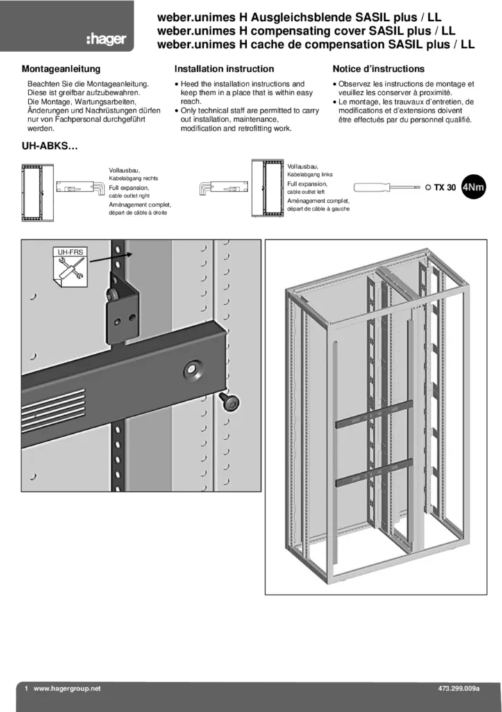 Bild Bedienungsanleitung de-CH, en-GB, fr-CH, it-CH 2012-08-14 | Hager Schweiz