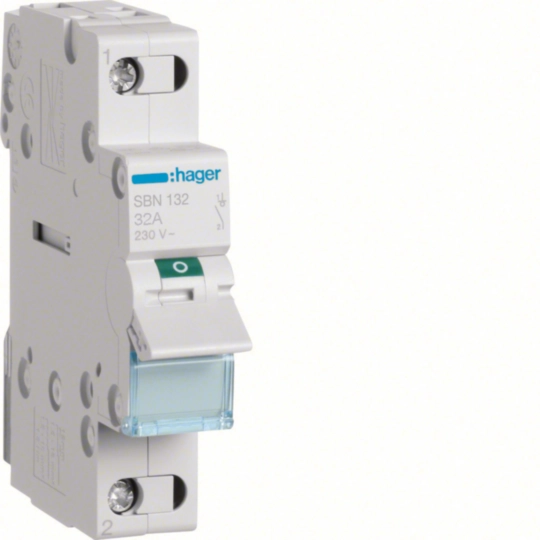 SBN132 - Interruttore Di Manovra - Sezionatore 1 Polo 32 A 230 V Ac 1 M. Din