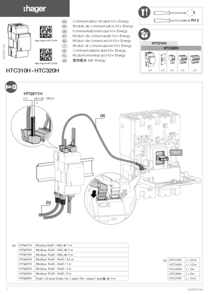 Immagine Manuale di installazione en-GB, fr-FR, de-DE, pt-PT, es-ES, it-IT, nl-NL, pl-PL, zh-CN 2025-06-27 | Hager Italia