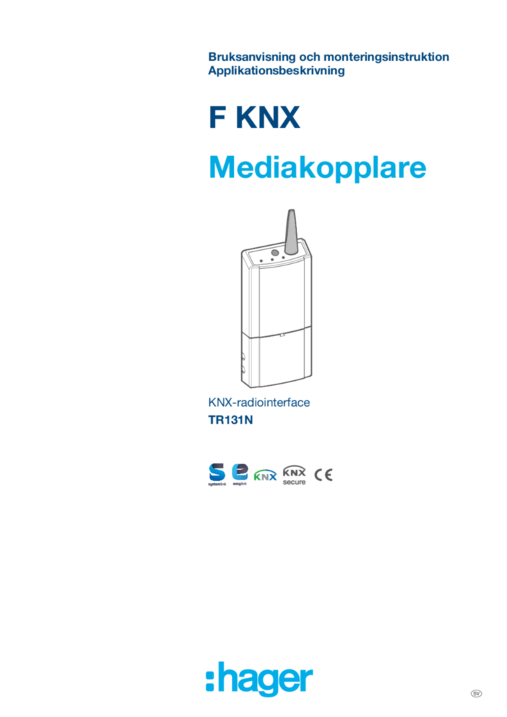 Bild Applikationsbeskrivning sv-SE 2025-06-12 | Hager Sverige