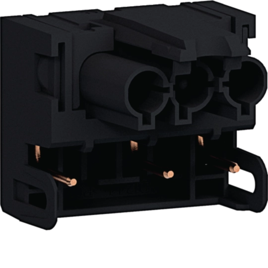 Steckdose Direkt Klipping 45×45 Eingangsstecker 180° WIELAND GST18 3 polig