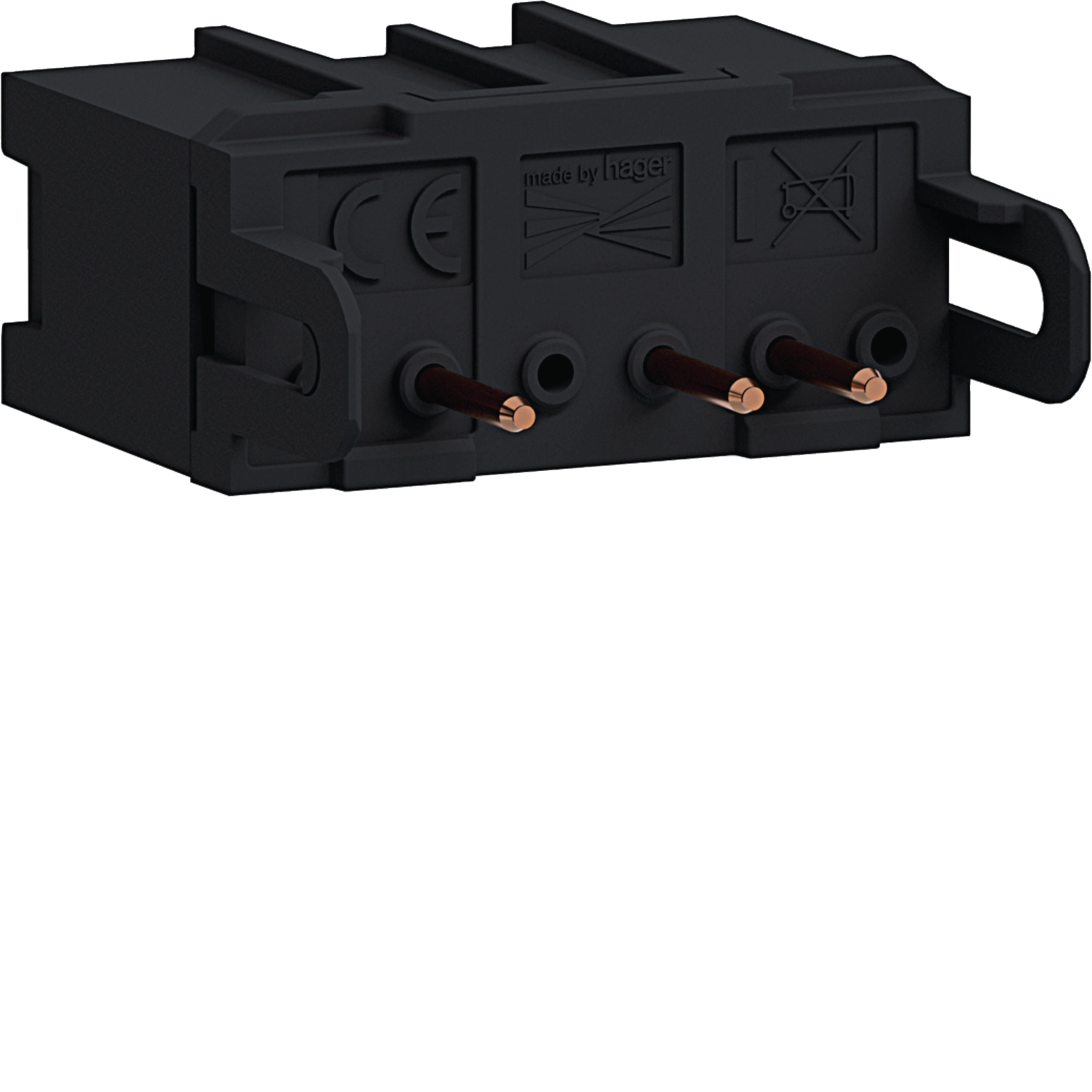 Steckdose Direkt Klipping 45x45 Ausgangsbuchse 0° WAGO Winsta 3 polig