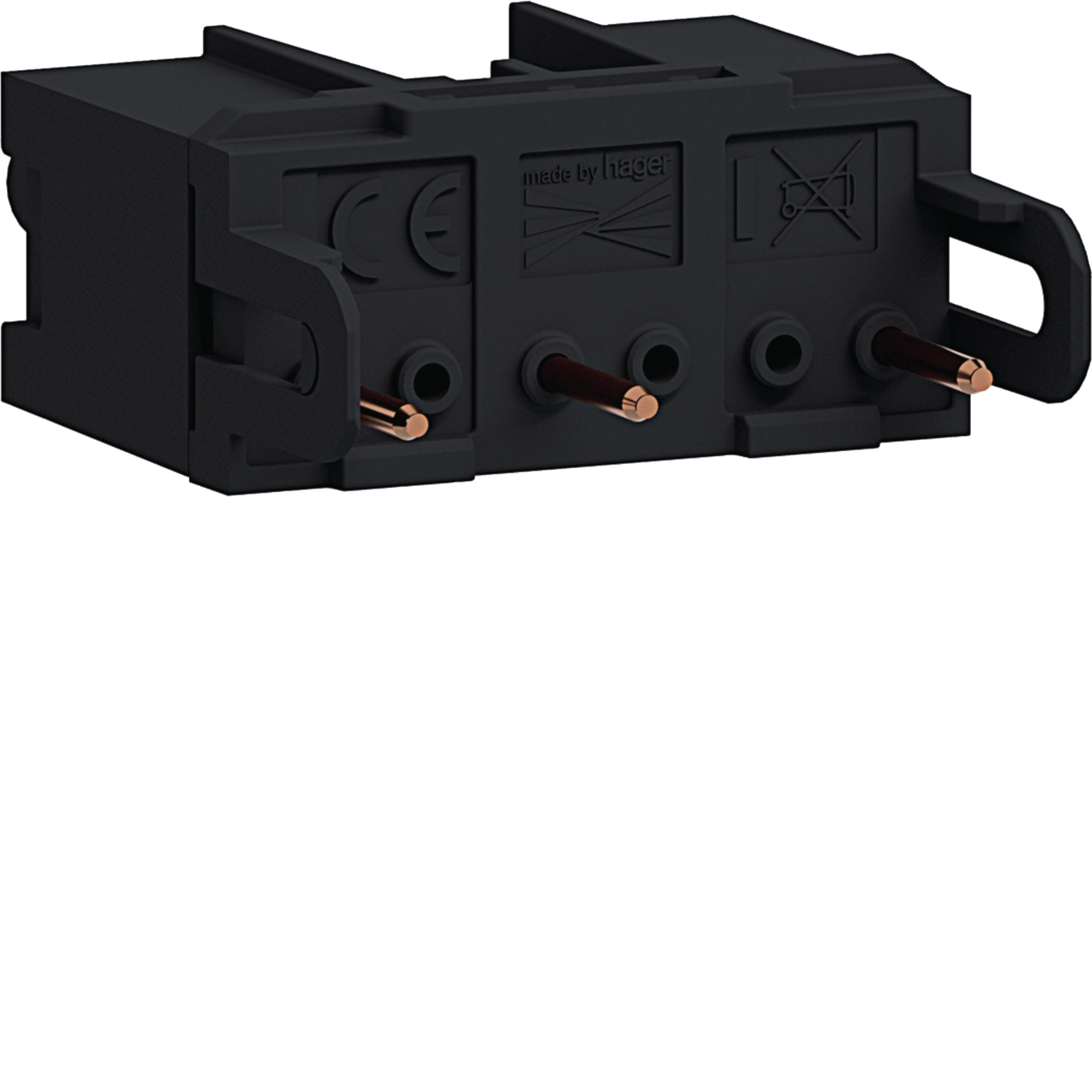 Steckdose Direkt Klipping 45x45 Ausgangsbuchse 0° WIELAND GST18 3 polig