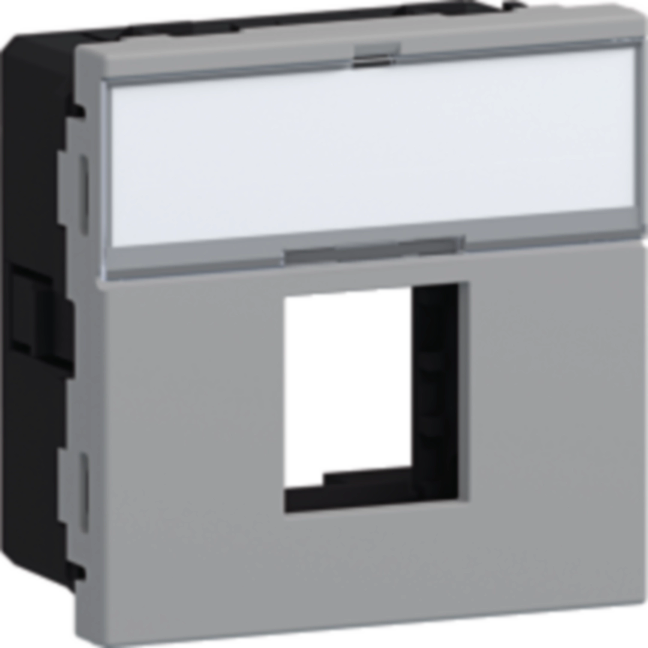 Geräteeinbauset für 1x Multimedia Typ 01 Direkt Klipping 45x45 Aluminium