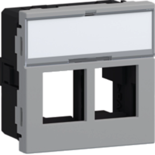 Geräteeinbauset für 2x Multimedia Typ 01 Direkt Klipping 45×45 Aluminium