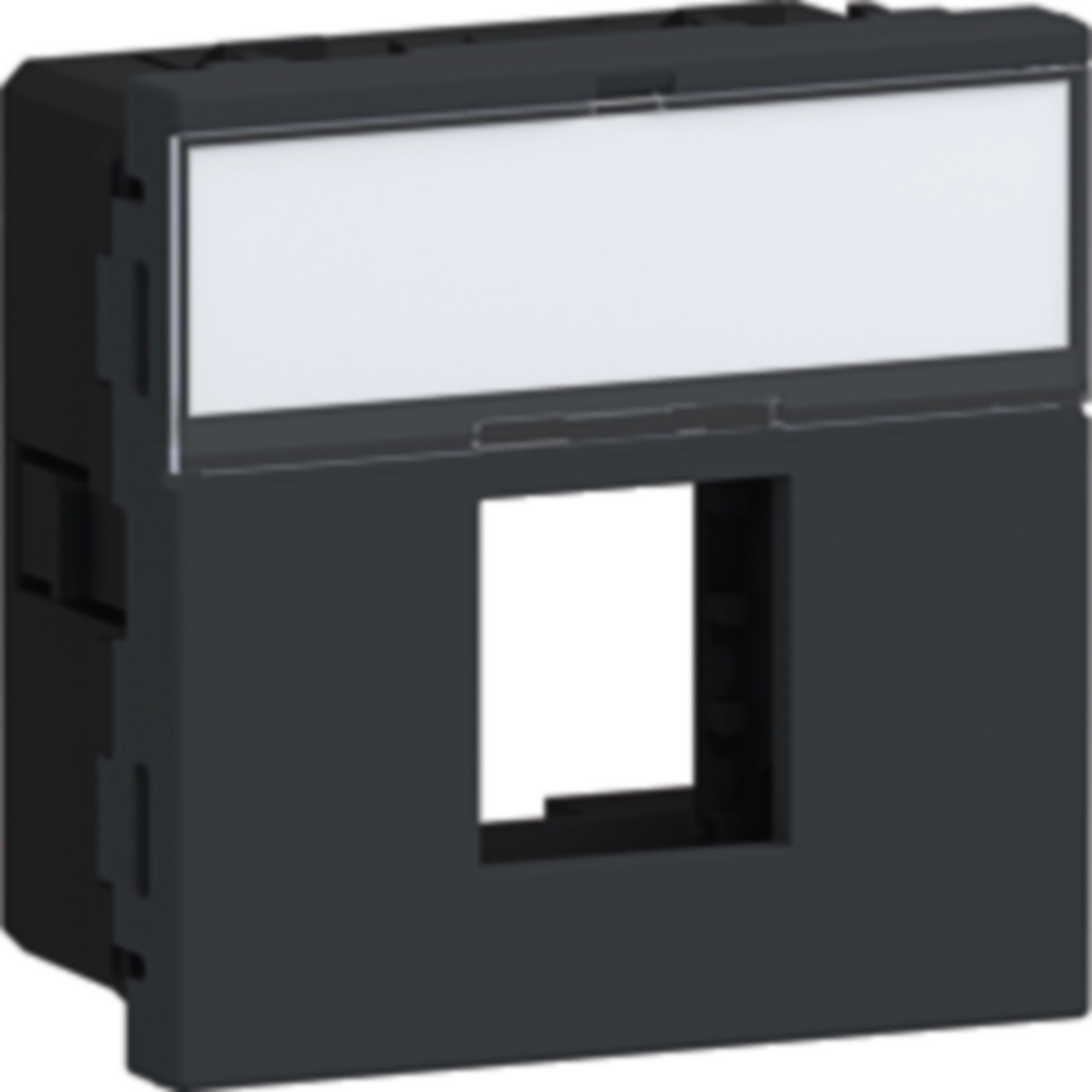 Geräteeinbauset für 1x Multimedia Typ 01 Direkt Klipping 45x45 Graphitschwarz