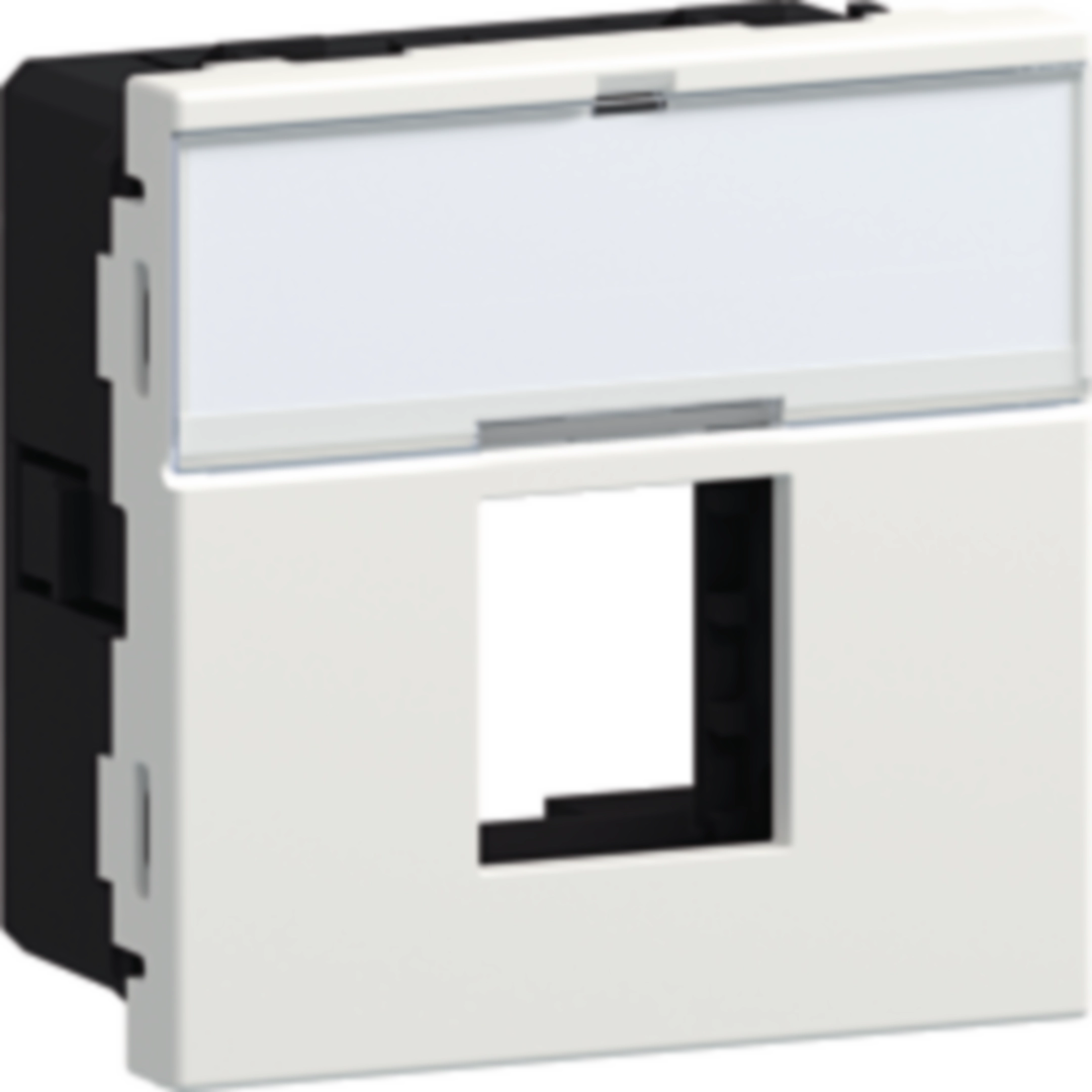 Geräteeinbauset für 1x Multimedia Typ 01 Direkt Klipping 45x45 Verkehrsweiß