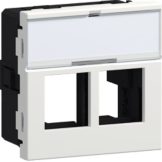 Geräteeinbauset für 2x Multimedia Typ 05 Direkt Klipping 45×45 Verkehrsweiß