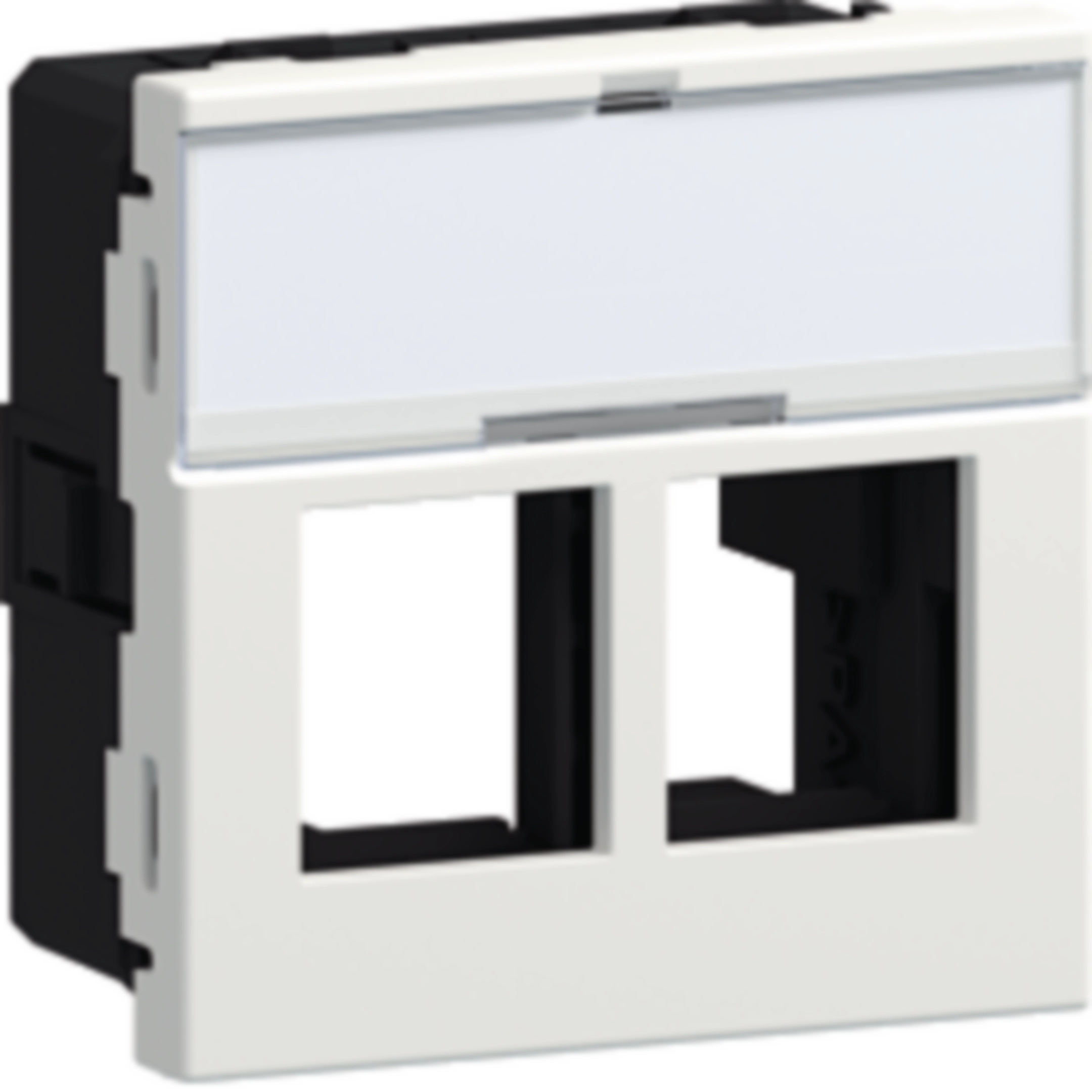 Geräteeinbauset für 2x Multimedia Typ 01 Direkt Klipping 45x45 Verkehrsweiß