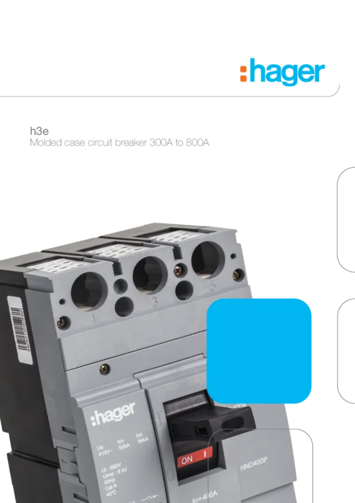 Image h3e MCCB brochure  | Hager