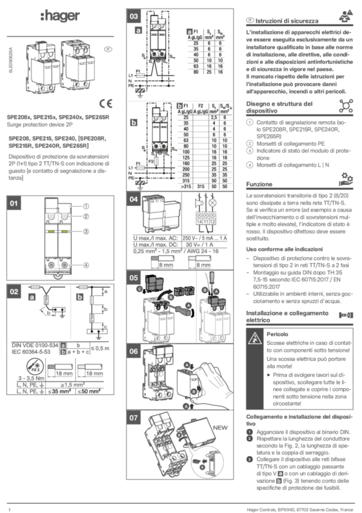 Immagine Manuale di installazione International 2025-08-07 | Hager Italia