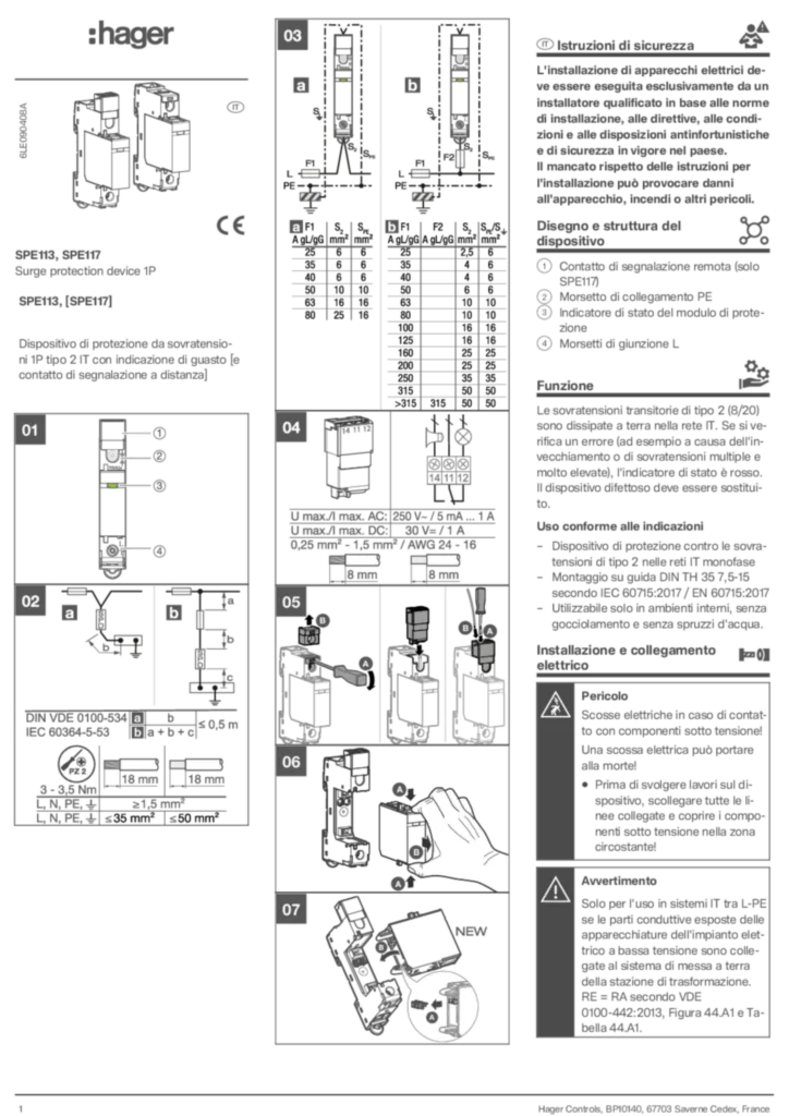 Immagine Manuale di installazione International 2025-08-07 | Hager Italia