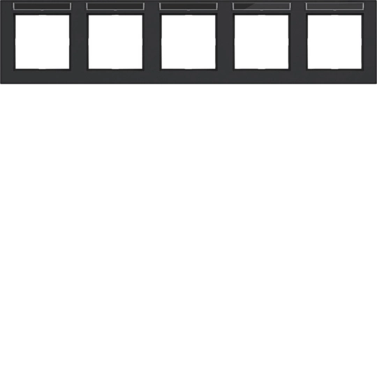 WAD6502BM - Rahmen 5fach waagerecht, Beschriftungsfeld, A.1, nachtschwarz matt