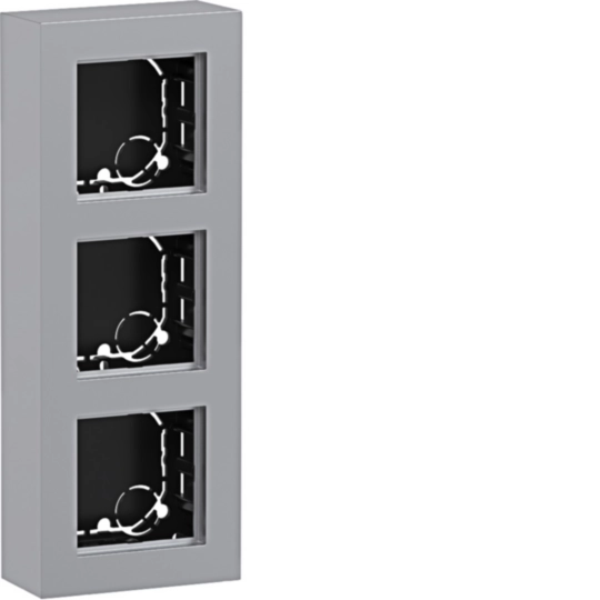 WAD8311TA - Scatola, 3-posti, versione piatta, montaggio a parete, A.8, titanio metallizzato