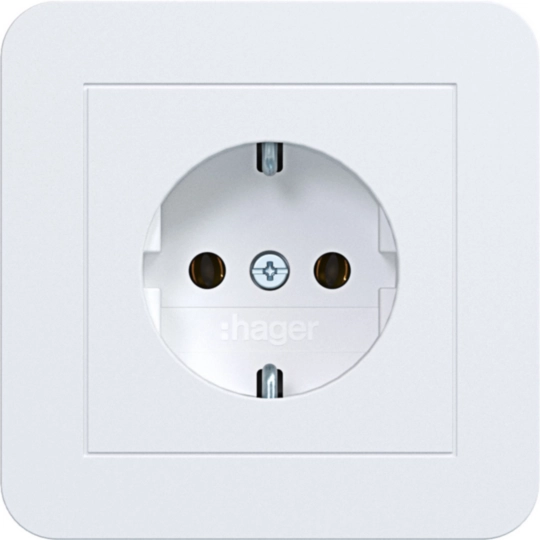 WAS1121WM - Steckdose SCHUKO mit Abdeckplatte, Steckklemmen, C.1, lichtweiß matt