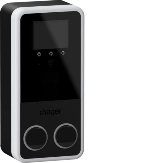 XVP222SQF - EVCS Stacja ładowania witty park 2, 2x22kW 3f MID OCPP 2xT2S+1xTE wisząca