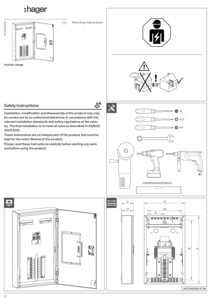 Image Installation manual en-GB 2025-07-25  | Hager Australia