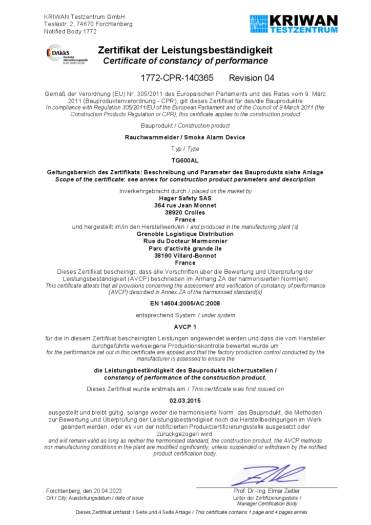 Produktzertifikat de-DE, en-GB 2023-04-20