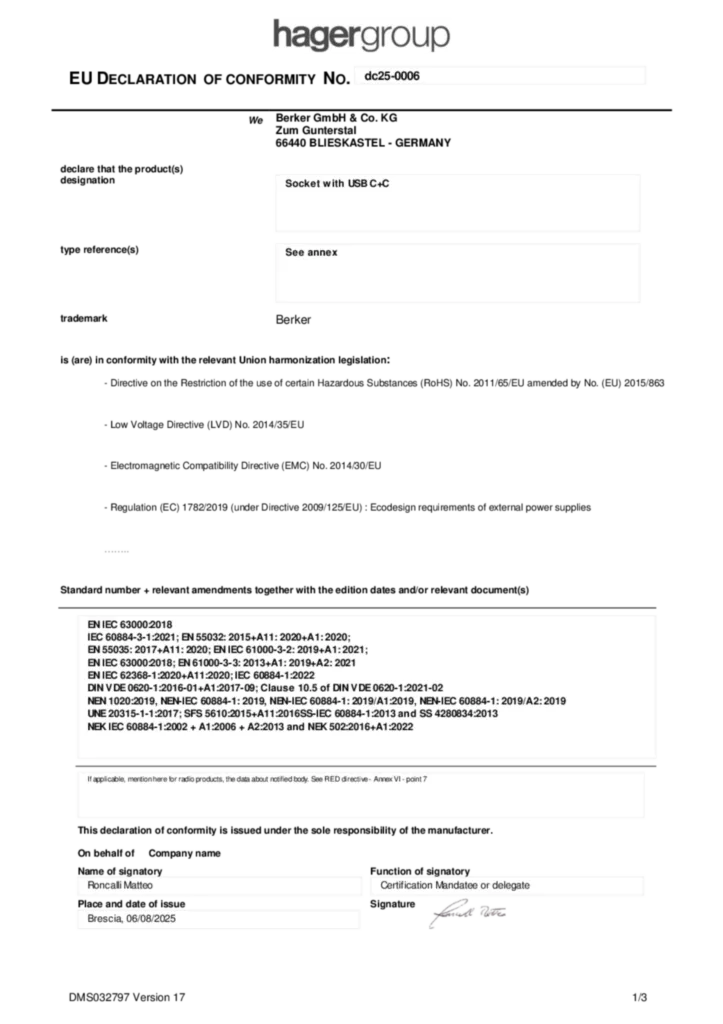 Bild Konformitätserklärung en-GB 2025-08-06 | Hager Deutschland